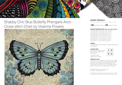 Shabby Chic Blue Butterfly Phengaris Arion