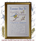 Filigram - Eurasian Blue Tit - Ornithological Index Card