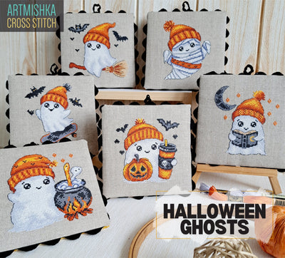 Artmishka - Halloween Ghosts Ornaments