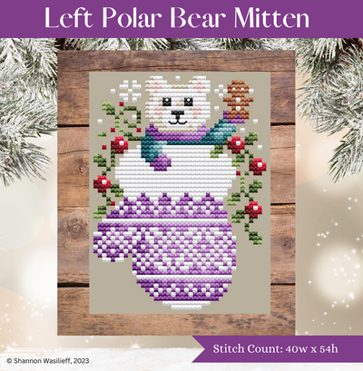 Shannon Christine - Left Polar Bear Mitten
