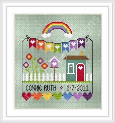 Little Dove - Rainbow Birth Sampler