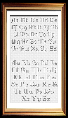 Peacock & Fig - Backstitch Alphabets