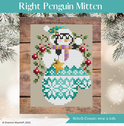 Shannon Christine - Right Penguin Mitten