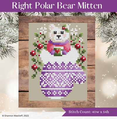 Shannon Christine - Right Polar Bear Mitten
