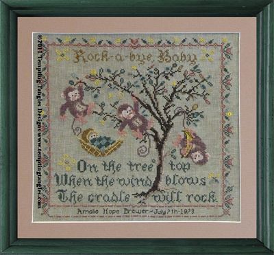 Tempting Tangles - Tree Top Birth Sampler