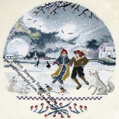 Tempting Tangles - Wintery Moon in the Round