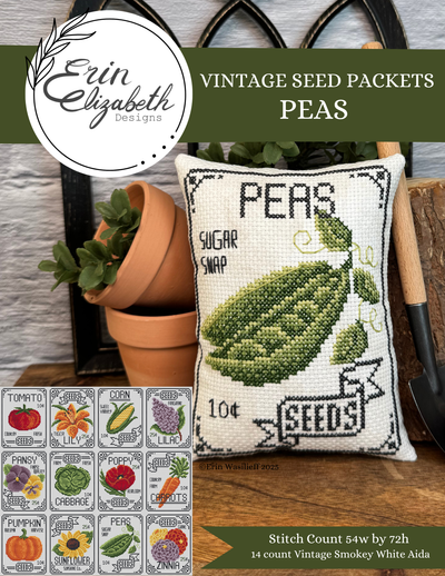 Erin Elizabeth - Vintage Seed Packets - Peas