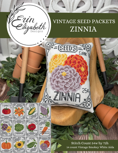 Erin Elizabeth - Vintage Seed Packets - Zinnia